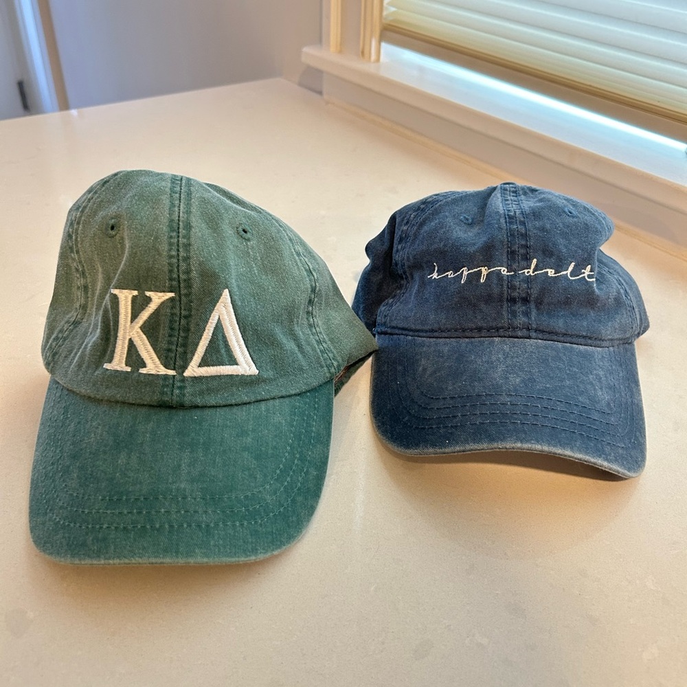 Green and Blue Kappa Delta Sorority Baseball Caps